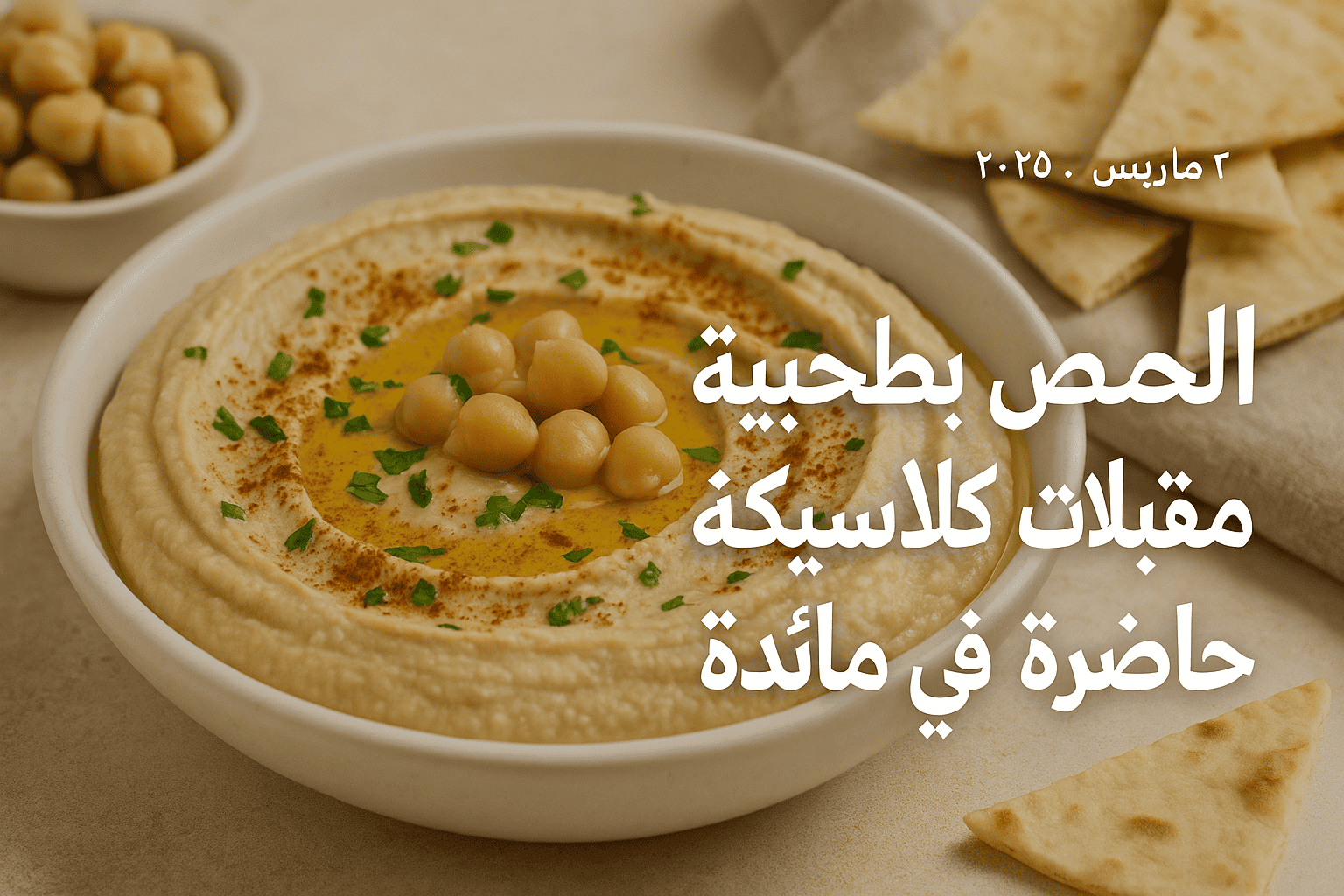 الحمص بالطحينة: مقبلات كلاسيكية حاضرة في كل مائدة